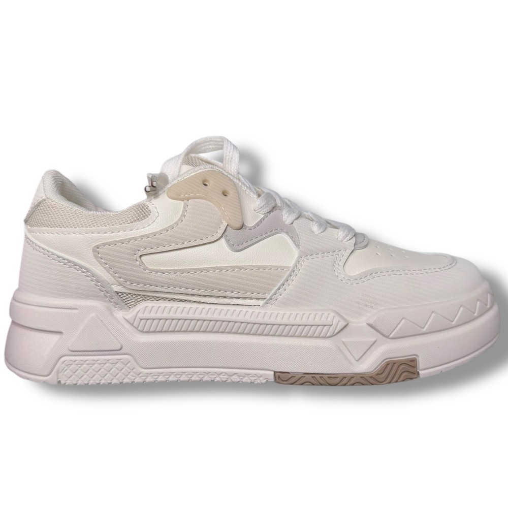Fashion Women Chunky Sneakers White Lace Up Platform Athletic Shoes SZ 39 8